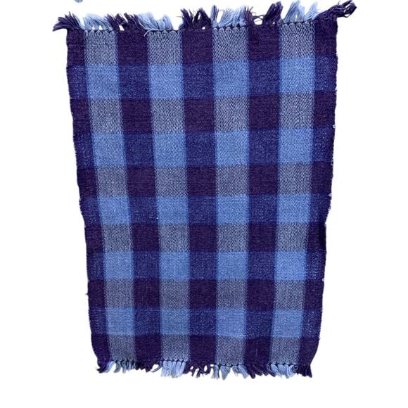 Set of 4 20 x 13 Inch Placemats Blue Buffalo Check Plaid Table Linens - Picture 2 of 9